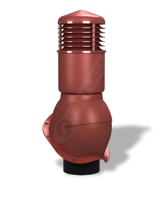 К95-4 Вентвыход красный D125\110mm H500 mm  изолированный для металлочерепицы