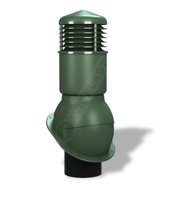 К54-5(зеленый)Вентвыход изолированный D150  mm H 550 mm для гибкой (готовой)  и фальцевой кровли \Вирпласт\