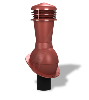 К88-4 Вентвыход красный D125\110 mm H500 mm  неизолированный (готовой) гибкая и фальцевая кровля