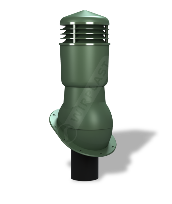 К89-5 Вентвыход зеленый D125\110mm H 500 mm изолированный (готовой) гибкая кровля