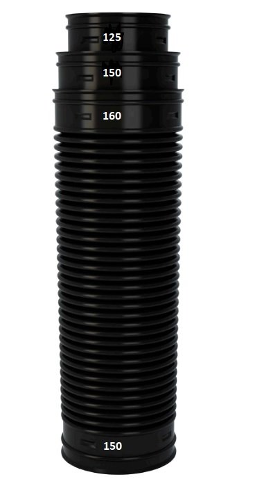 U61 Соединительная труба для вентвыхода D 150\160-125-110