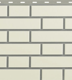 Панель Кирпич клинкерный белый, 444х1217х20мм / 415х1125мм (0,477м2)
